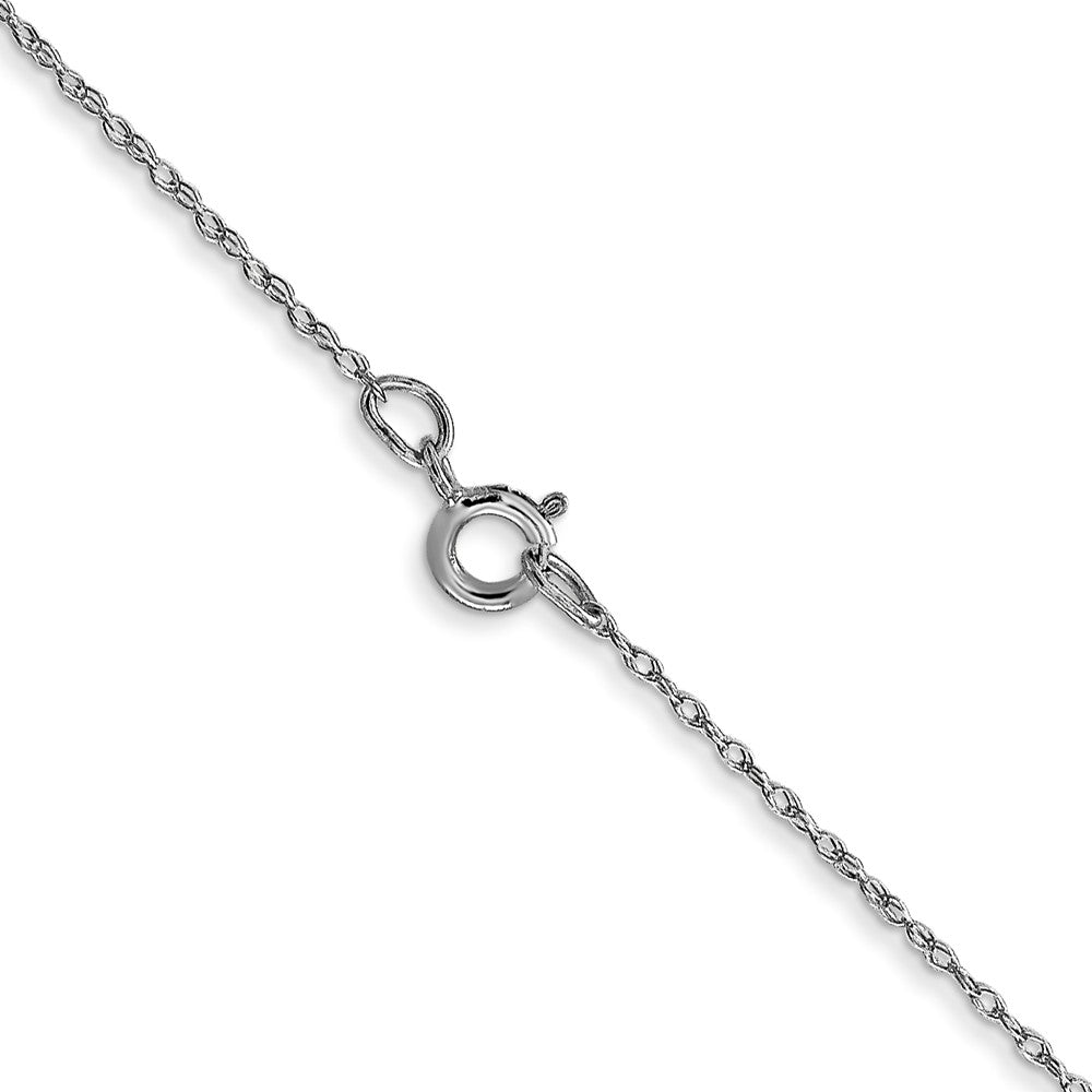14k White Gold .5 mm (CARDED) Cable Rope Chain (0.31 grams)