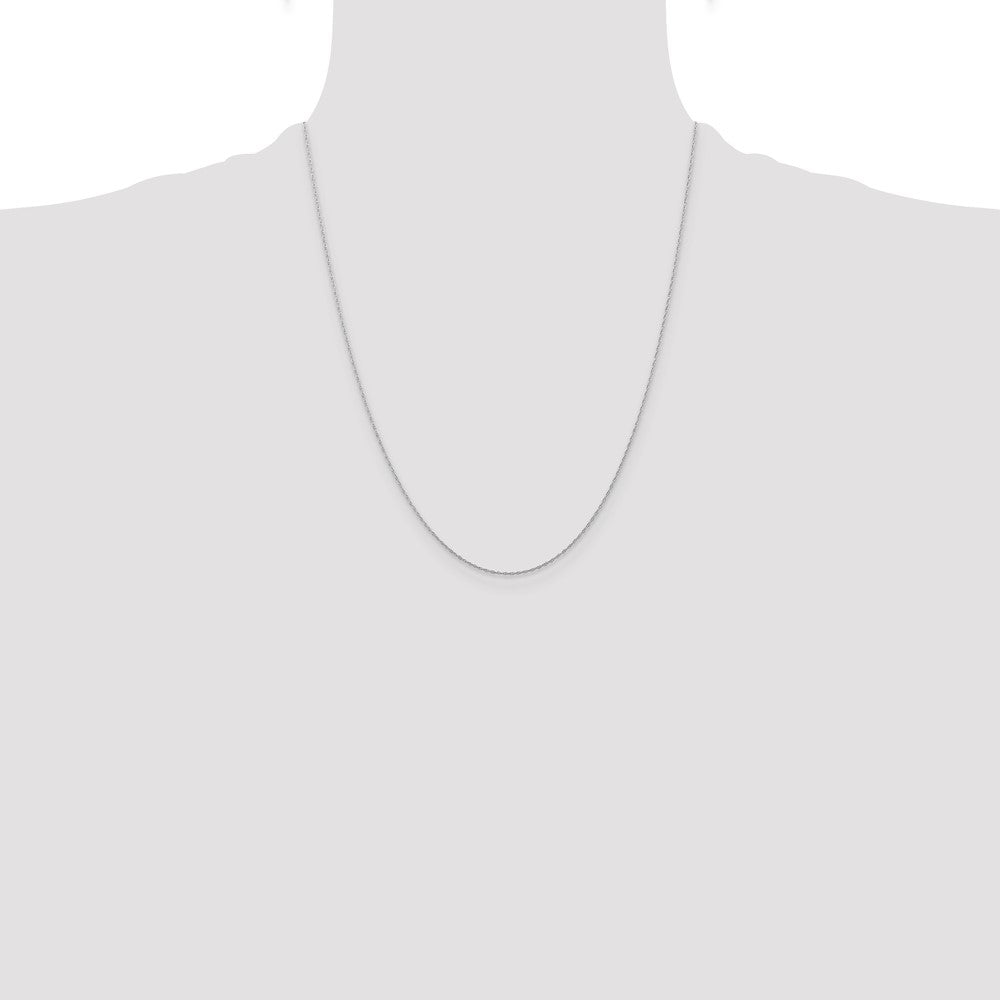 14k White Gold .5 mm Carded Cable Rope Chain (0.34 grams)