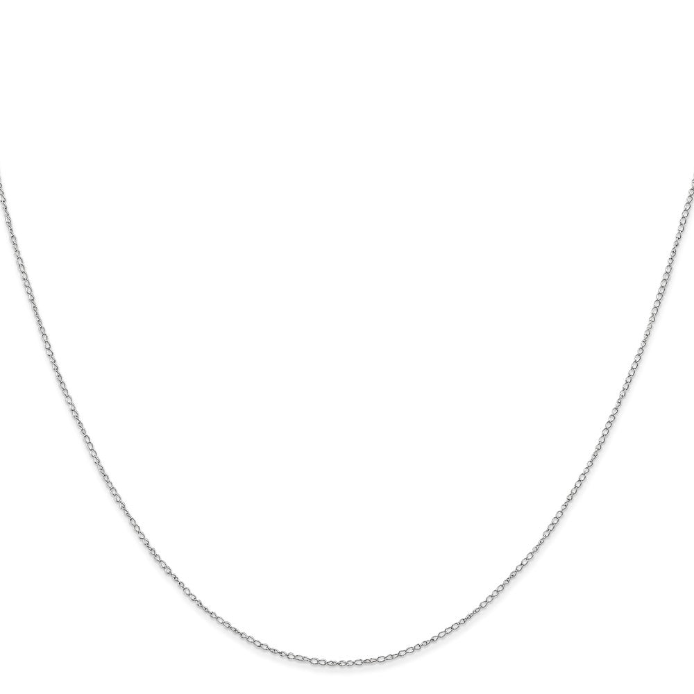 14k White .42mm Gold Carded Curb Chain (0.25 grams)