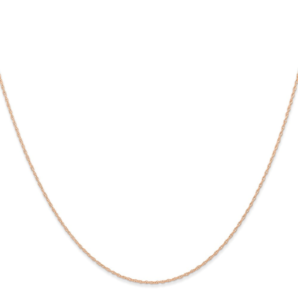 14k Rose Gold .6 mm Carded Cable Rope Chain (0.50 grams)