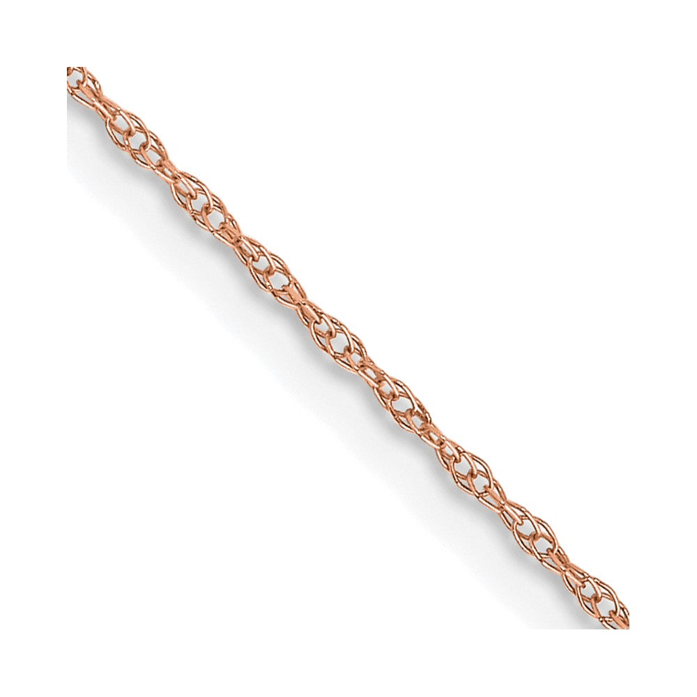 14k Rose Gold .6 mm Carded Cable Rope Chain (0.50 grams)