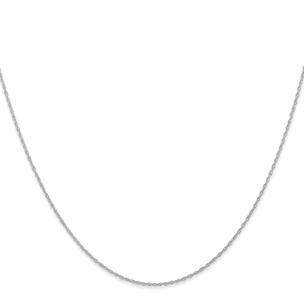 14k White Gold .6 mm Carded Cable Rope Chain (0.41 grams)