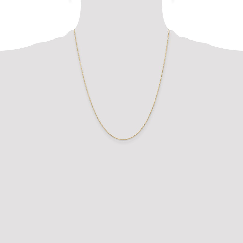 14k .6 mm Carded Cable Rope Chain (0.38 grams)