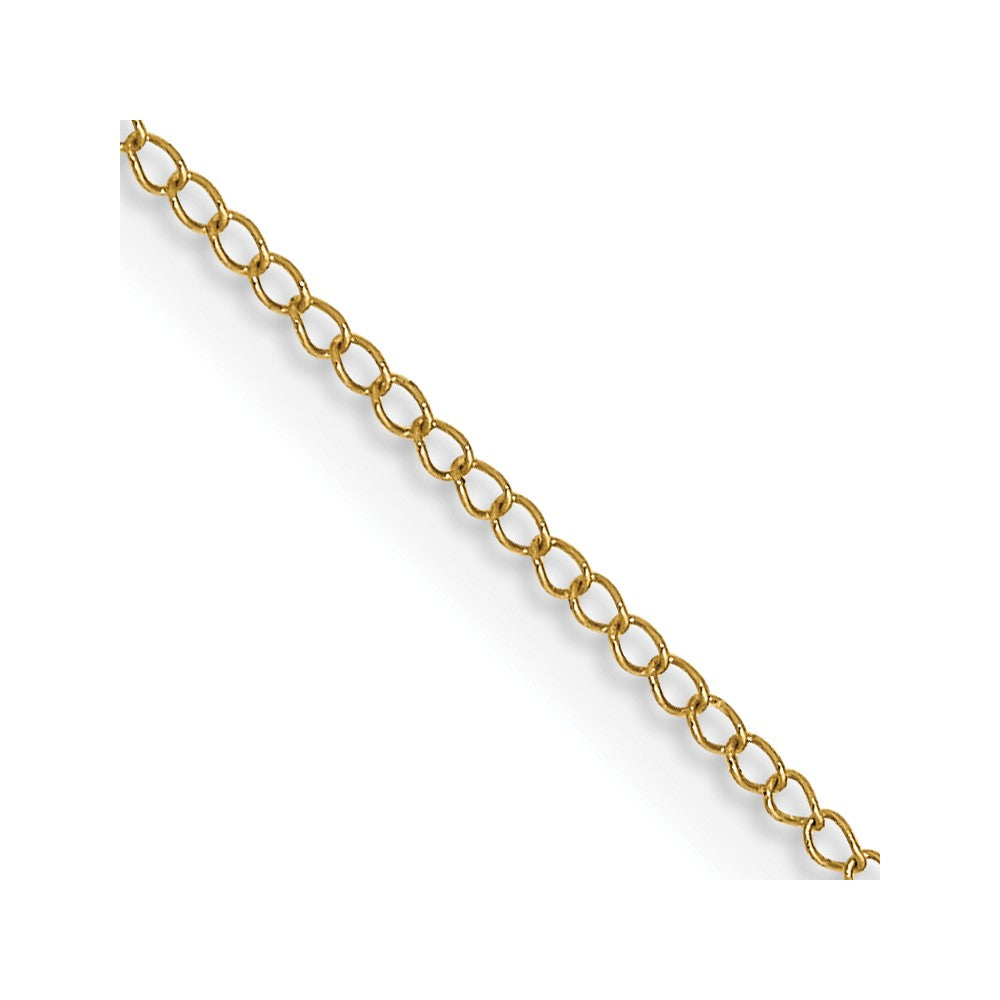14k .5 mm Carded Curb Chain (0.41 grams)