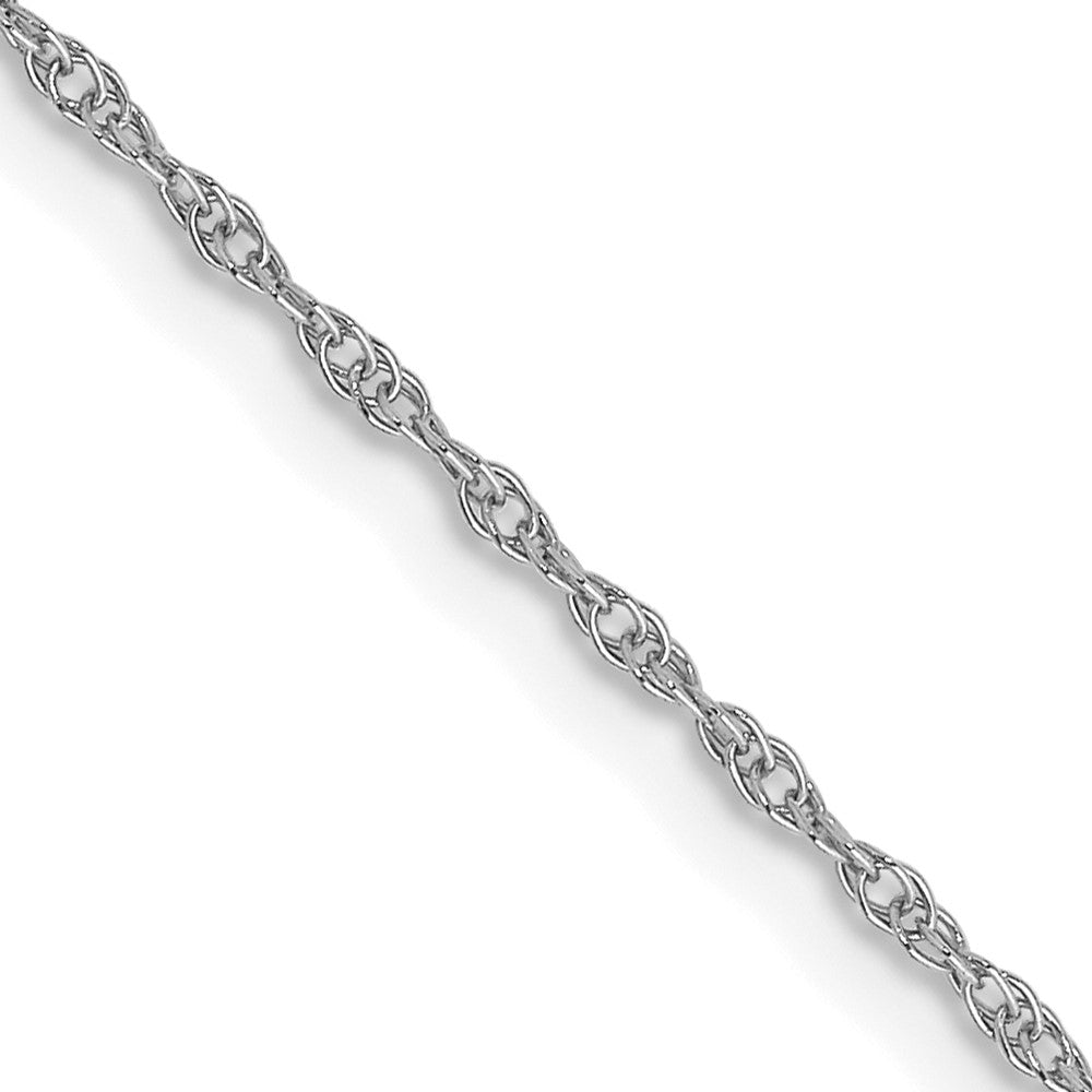 14k White Gold .95 mm Carded Cable Rope Chain (0.77 grams)