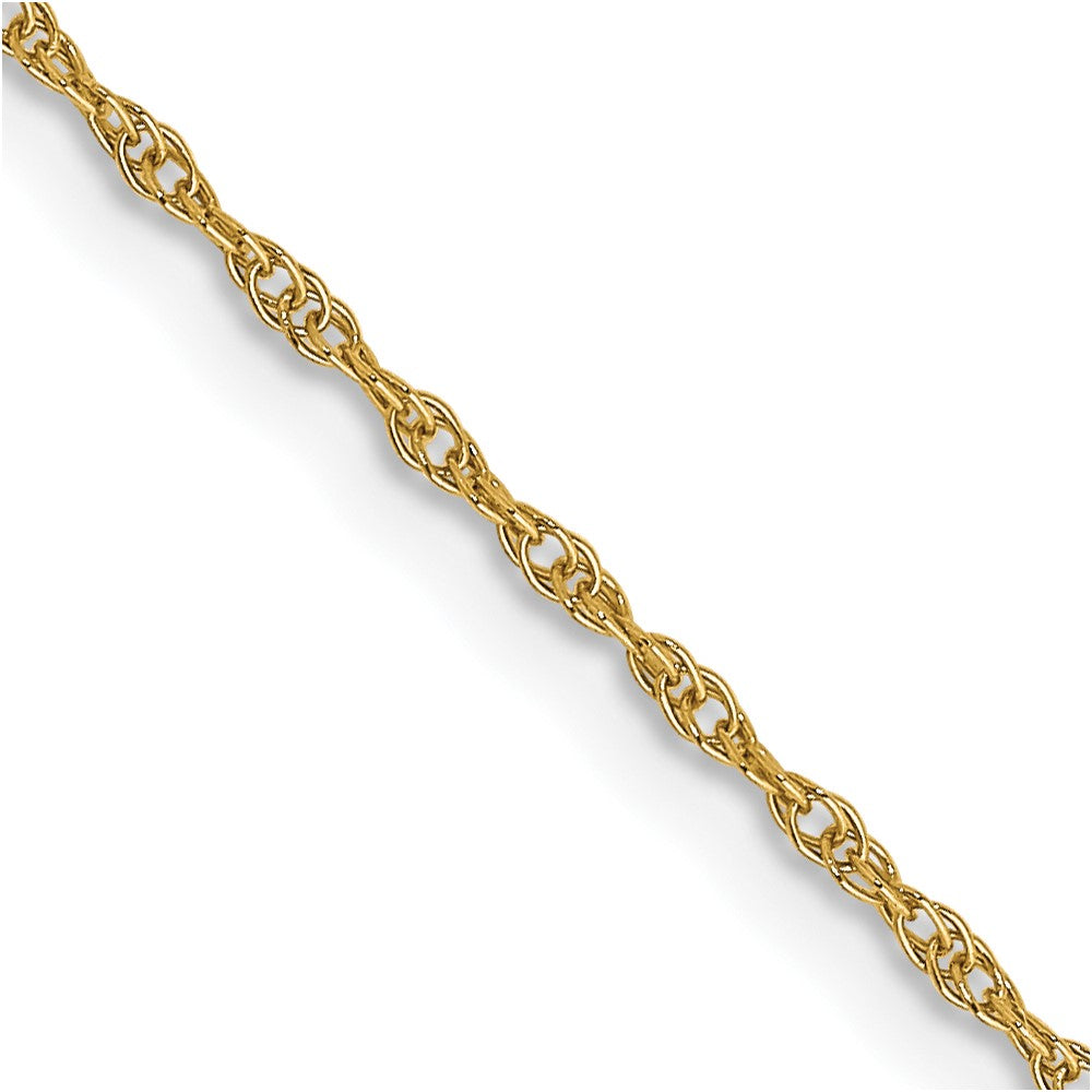 14k .95 mm Carded Cable Rope Chain (0.77 grams)