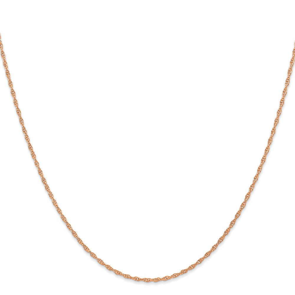 14k Rose Gold 1.15mm Carded Cable Rope Chain (1.22 grams)