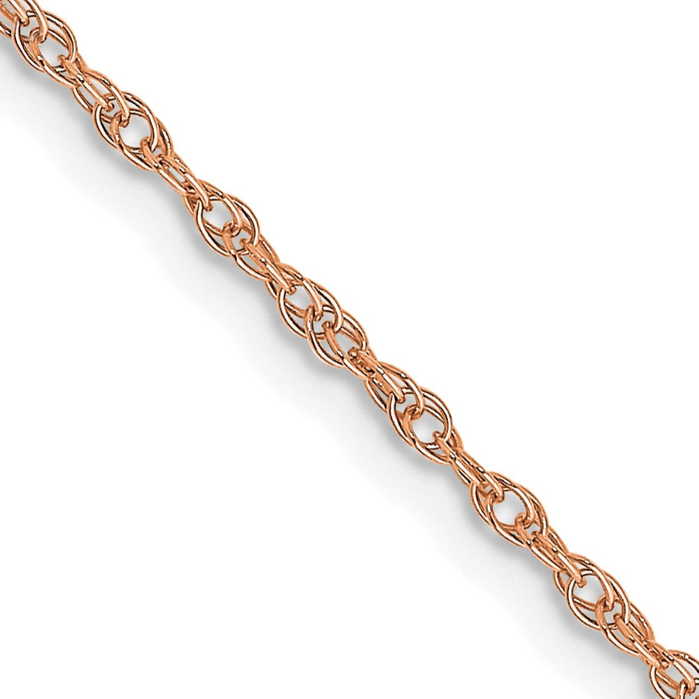 14k Rose Gold 1.15mm Carded Cable Rope Chain (1.22 grams)