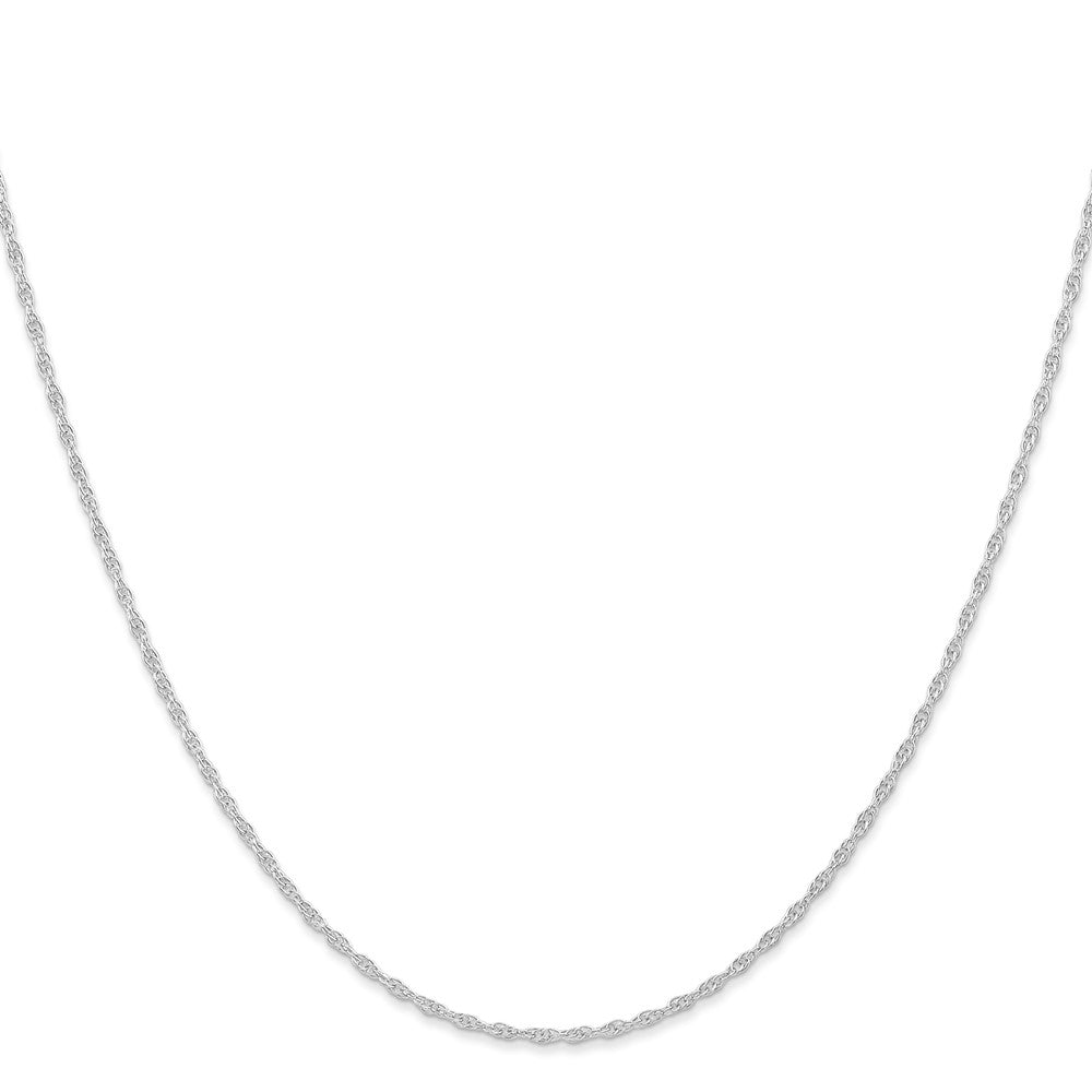 14K White Gold 1.15mm Carded Cable Rope Chain (1.22 grams)