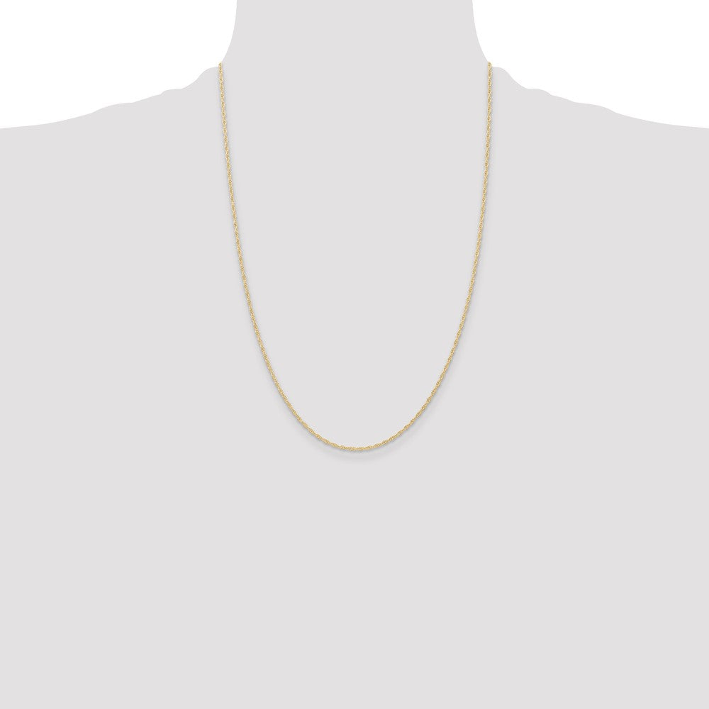 14K 1.15mm Carded Cable Rope Chain (1.79 grams)