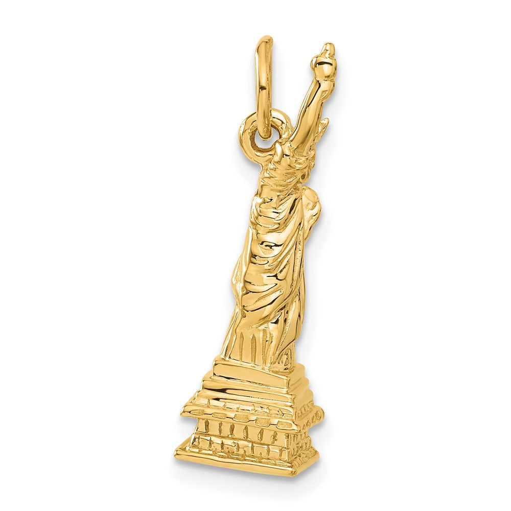 14k Yellow Gold 8 mm 3D Statue Of Liberty Charm (4 grams)