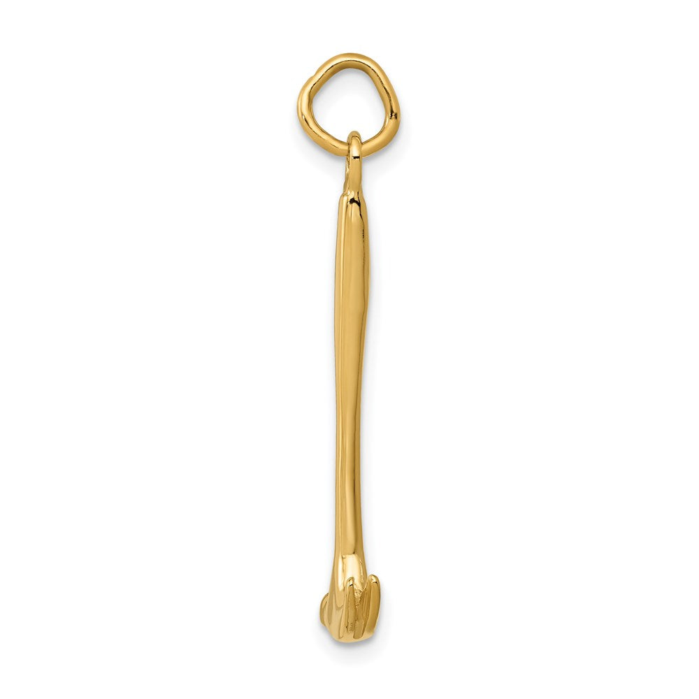 14k Yellow Gold 15 mm r Charm (1.47 grams)