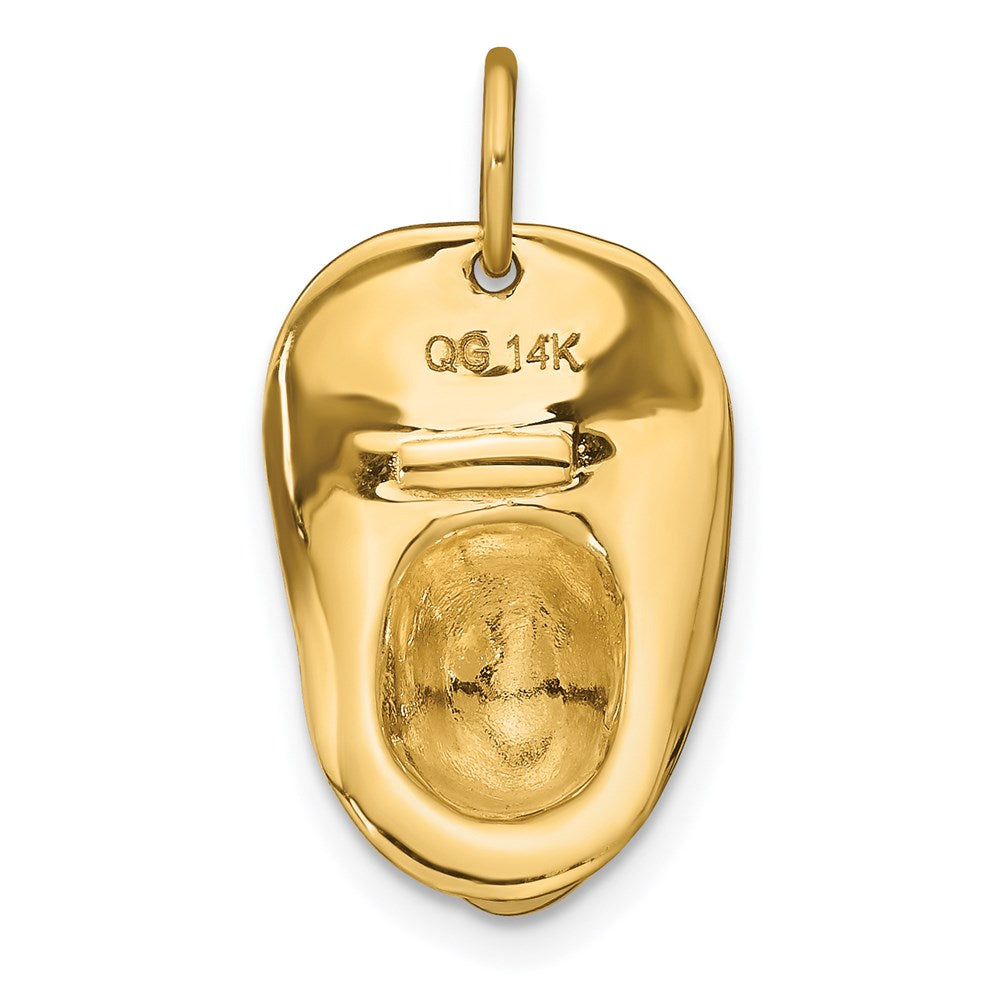 14k Yellow Gold 21 mm 3-D Large Fireman's Hat Charm (3.28 grams)