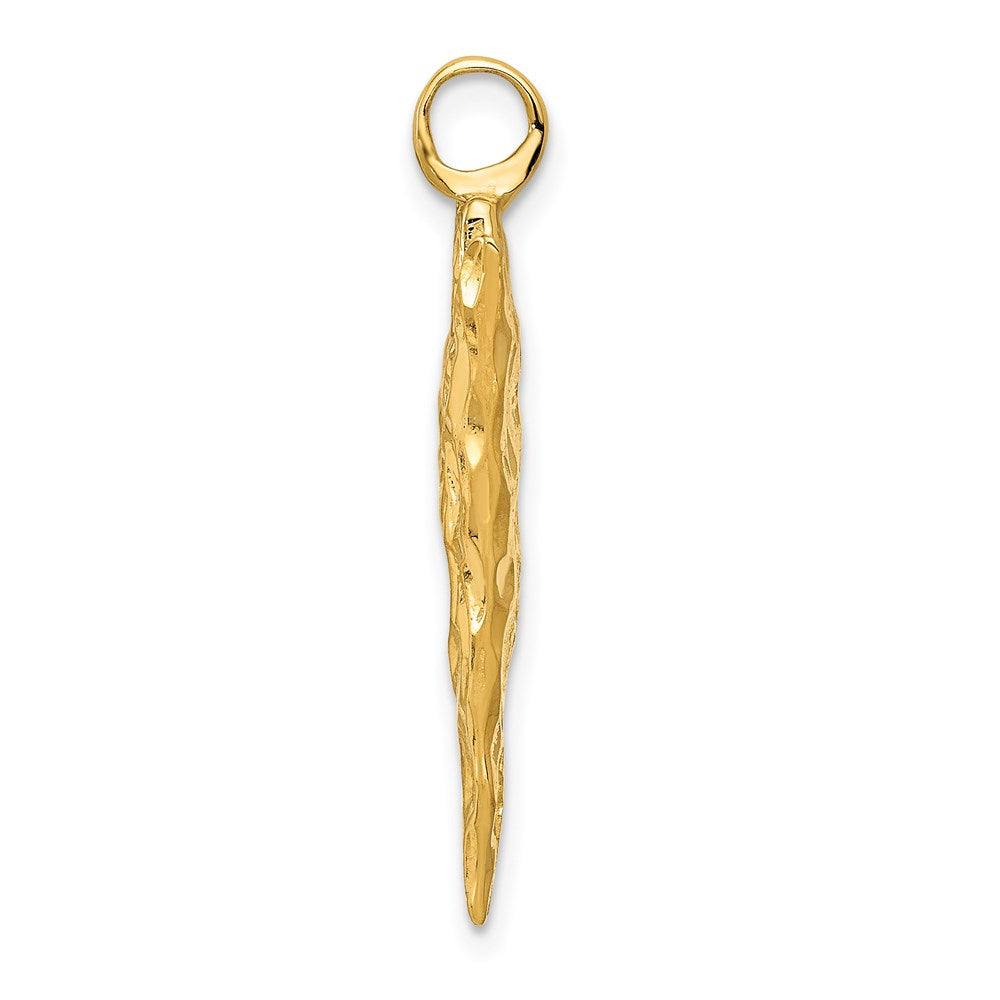 14k Yellow Gold 14 mm 3D Arrow Head Charm (3.41 grams)