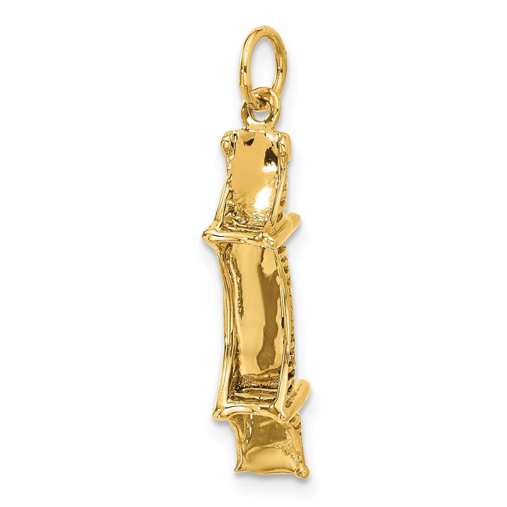 14k Yellow Gold 7.5 mm 3D Mackinac Bridge Charm (1.85 grams)