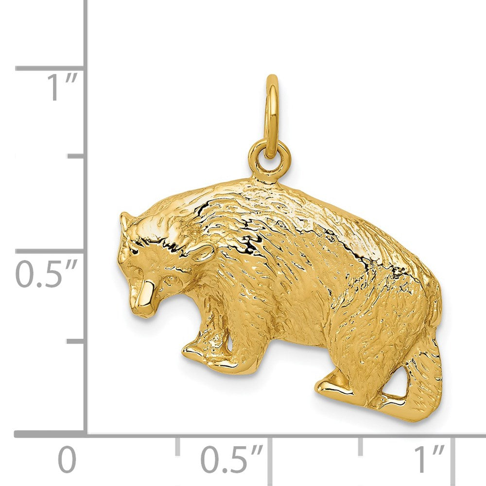 14k Yellow Gold 25 mm Bear Charm (3.59 grams)