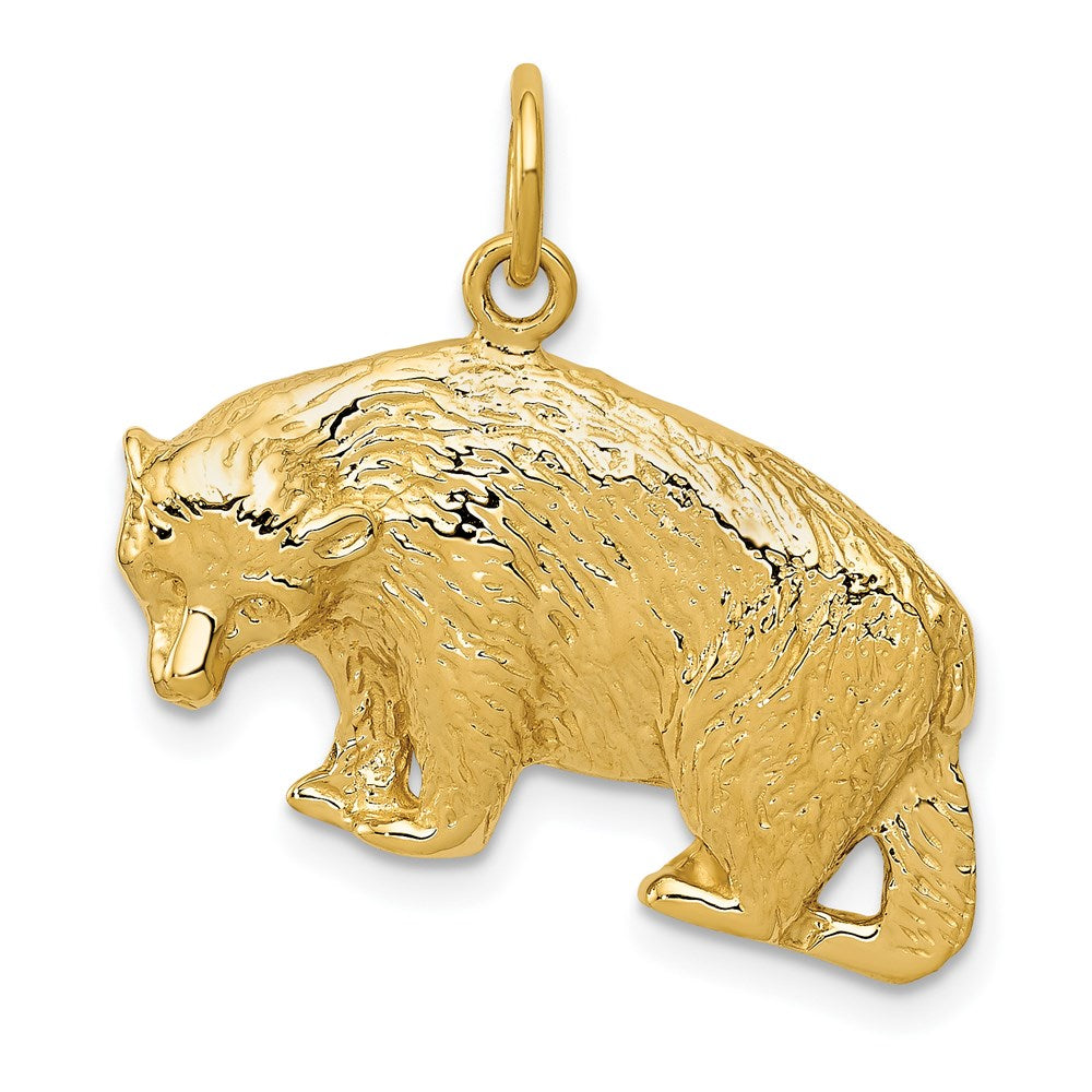 14k Yellow Gold 25 mm Bear Charm (3.59 grams)