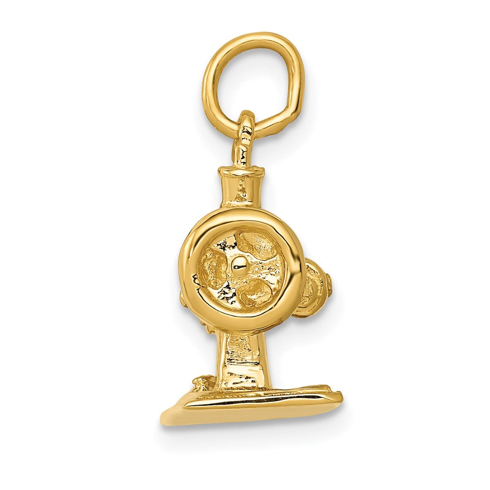 14k Yellow Gold 19 mm 3D Antique Sewing Machine Charm (5.36 grams)
