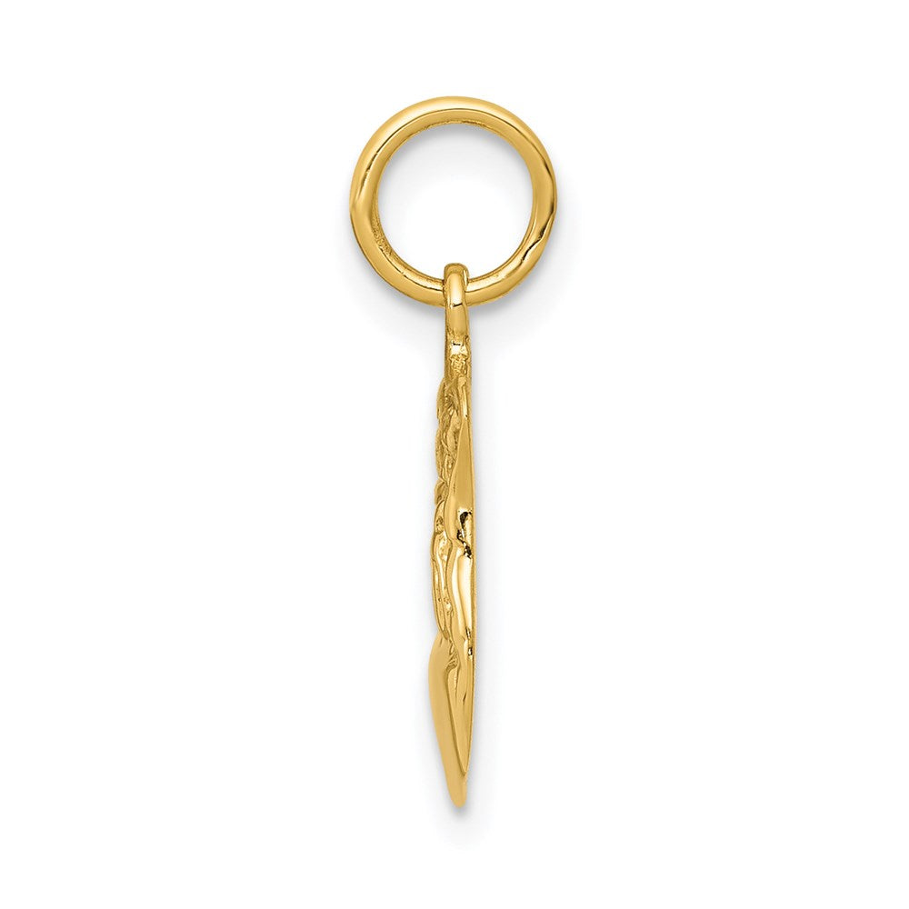 14k Yellow Gold 11 mm Police Badge Charm (1.57 grams)