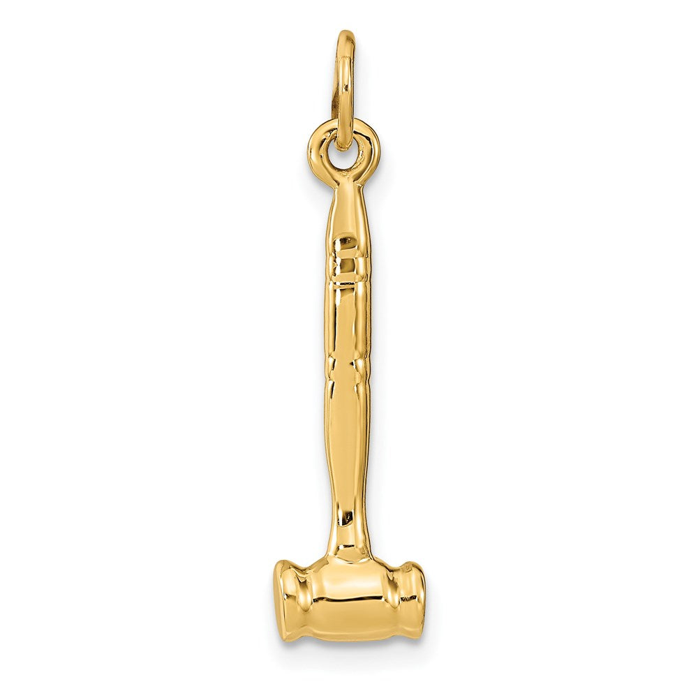 14k Yellow Gold 7 mm 3-D Gavel Charm (1.69 grams)