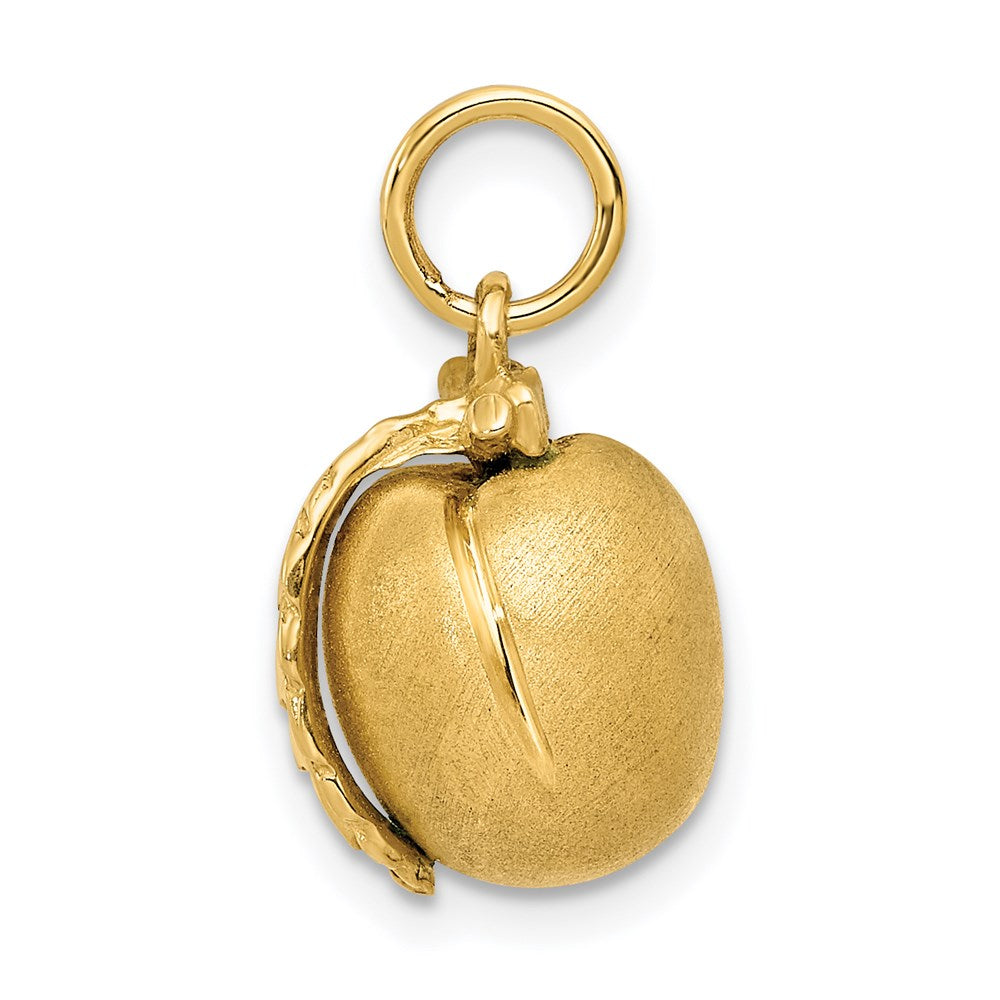 14k Yellow Gold 10 mm Peach Charm (1.38 grams)