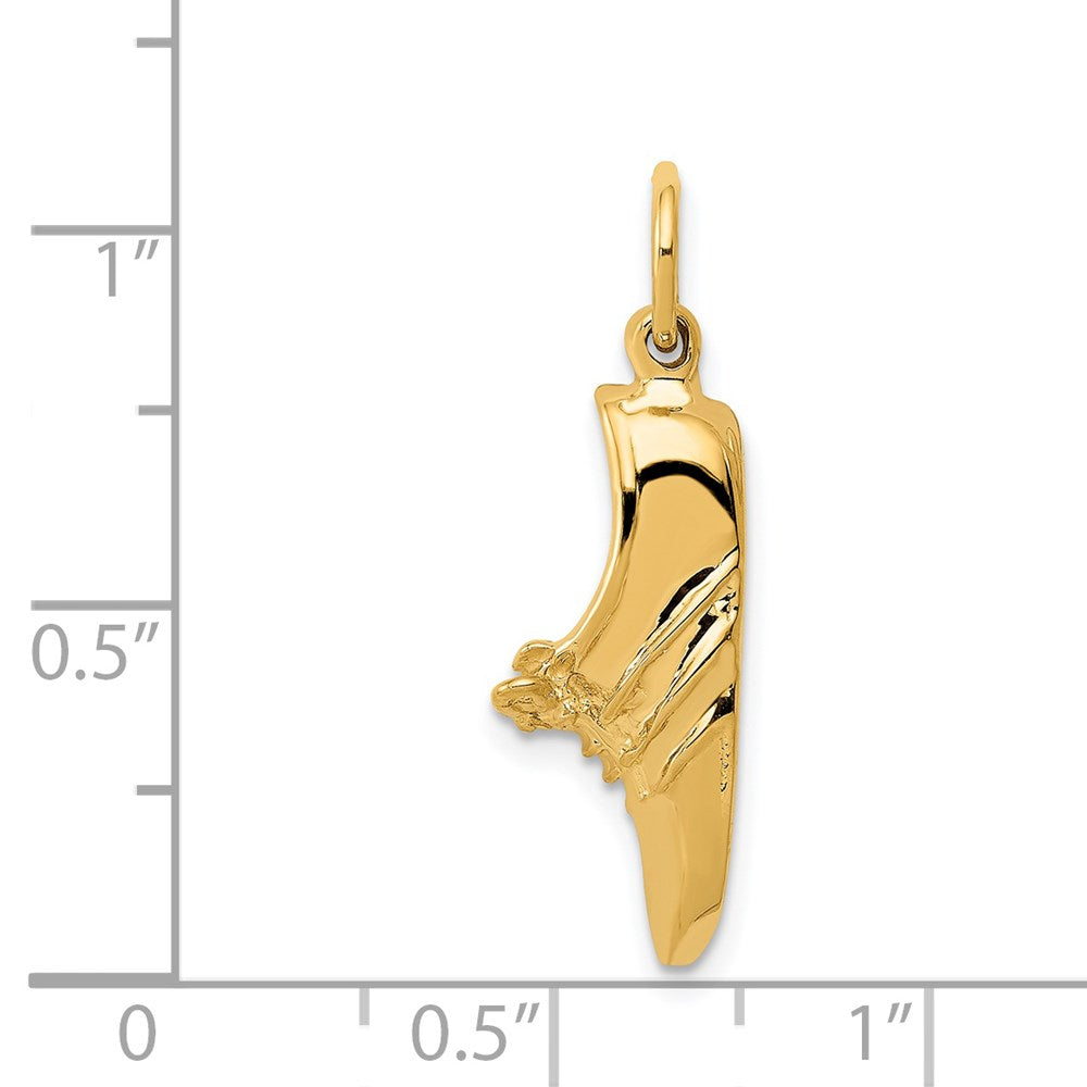 14k Yellow Gold 7 mm Jogging Shoe Charm (2.07 grams)