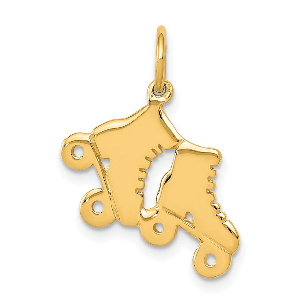 14k Yellow Gold 16 mm Roller Skates Charm (1.11 grams)