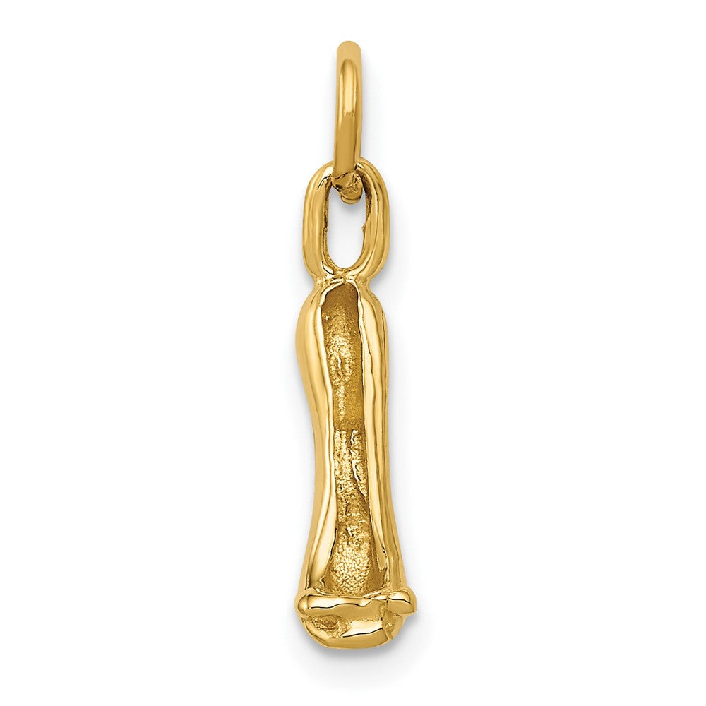 14k Yellow Gold 9 mm 3D High heel shoe Charm (0.87 grams)