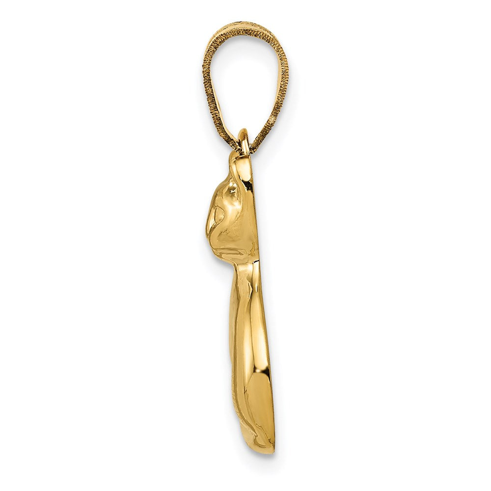 14k Yellow Gold 11 mm Cat Charm (1.64 grams)