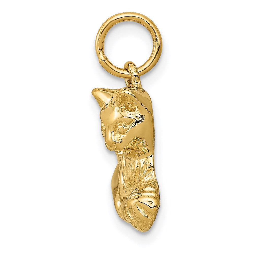 14k Yellow Gold 18 mm Cat Charm (1.79 grams)