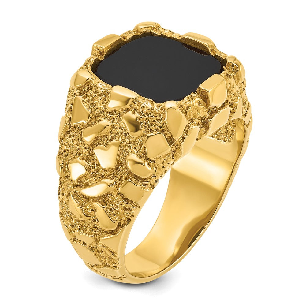 10k IBGoodman Men's Onyx Nugget Complete Ring (11.64 grams)