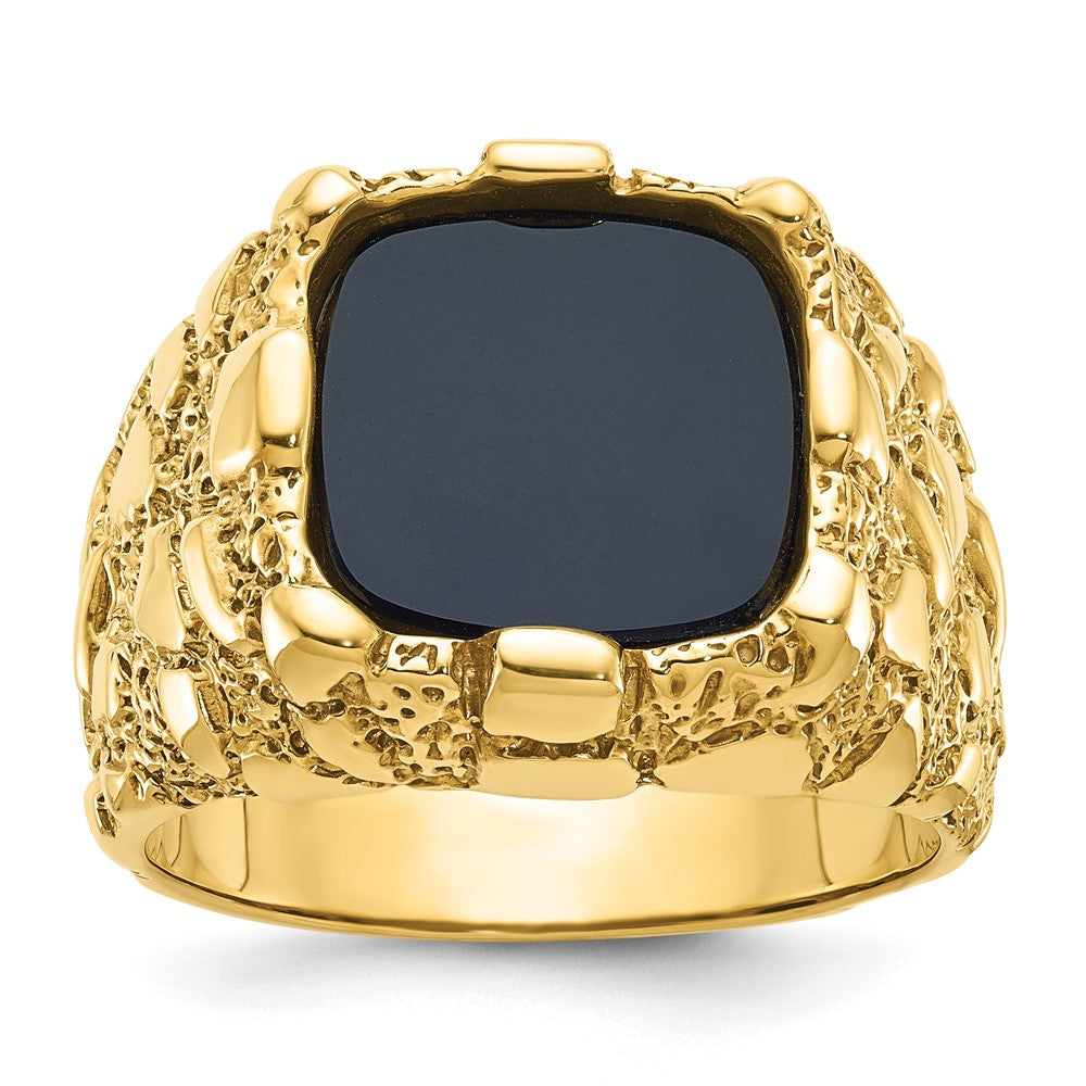 14k IBGoodman Men's Onyx Nugget Ring Mounting (13.15 grams)