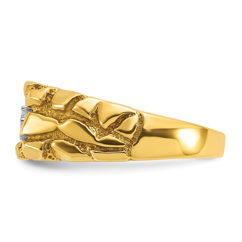 14k IBGoodman Men's Diamond Nugget Ring Mounting (6.94 grams)