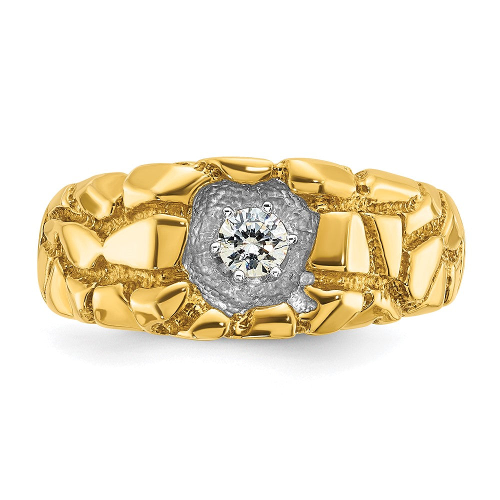 14k IBGoodman Men's Diamond Nugget Ring Mounting (6.94 grams)