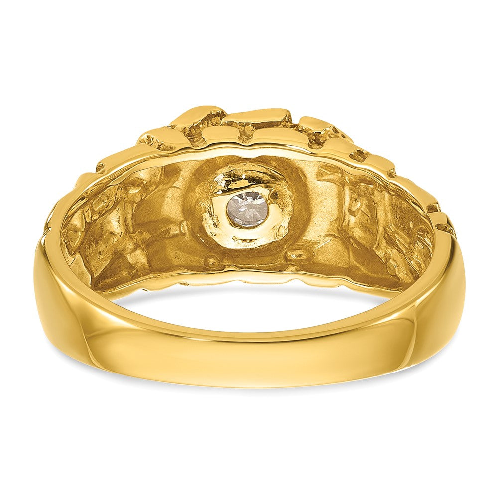 14k IBGoodman Men's 1/6 carat Diamond Nugget Complete Ring (6.94 grams)