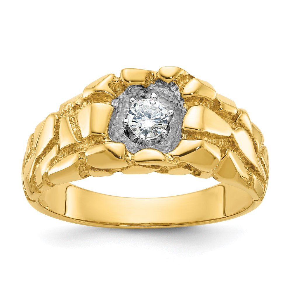 14k IBGoodman Men's Diamond Nugget Ring Mounting (6.94 grams)