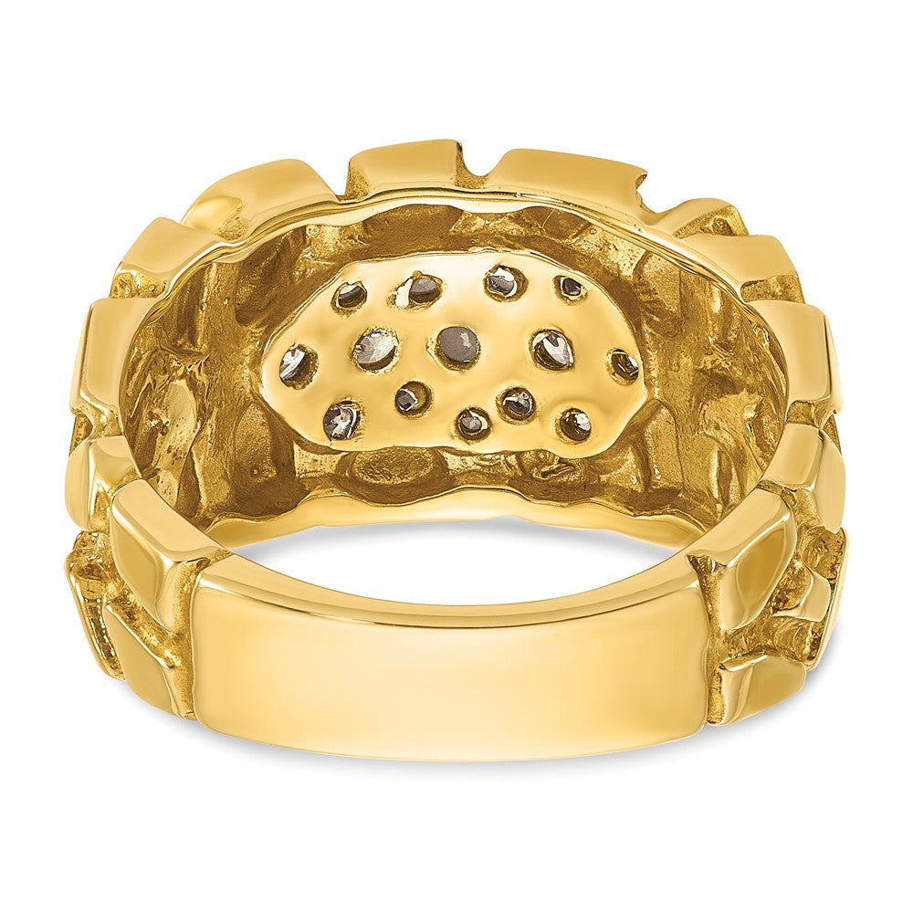 14k IBGoodman Men's Cluster 1/2 carat Diamond Nugget Complete Ring (11.4 grams)