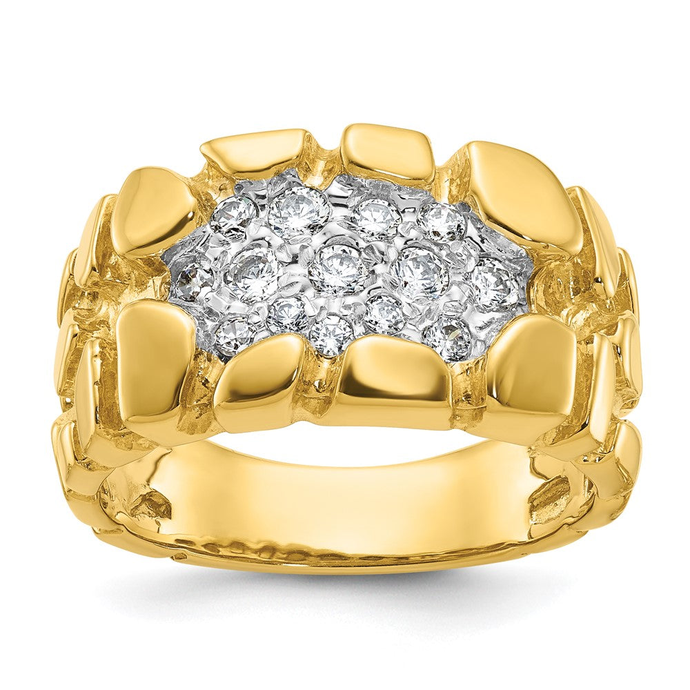 14k IBGoodman Men's Cluster 1/2 carat Diamond Nugget Complete Ring (11.4 grams)