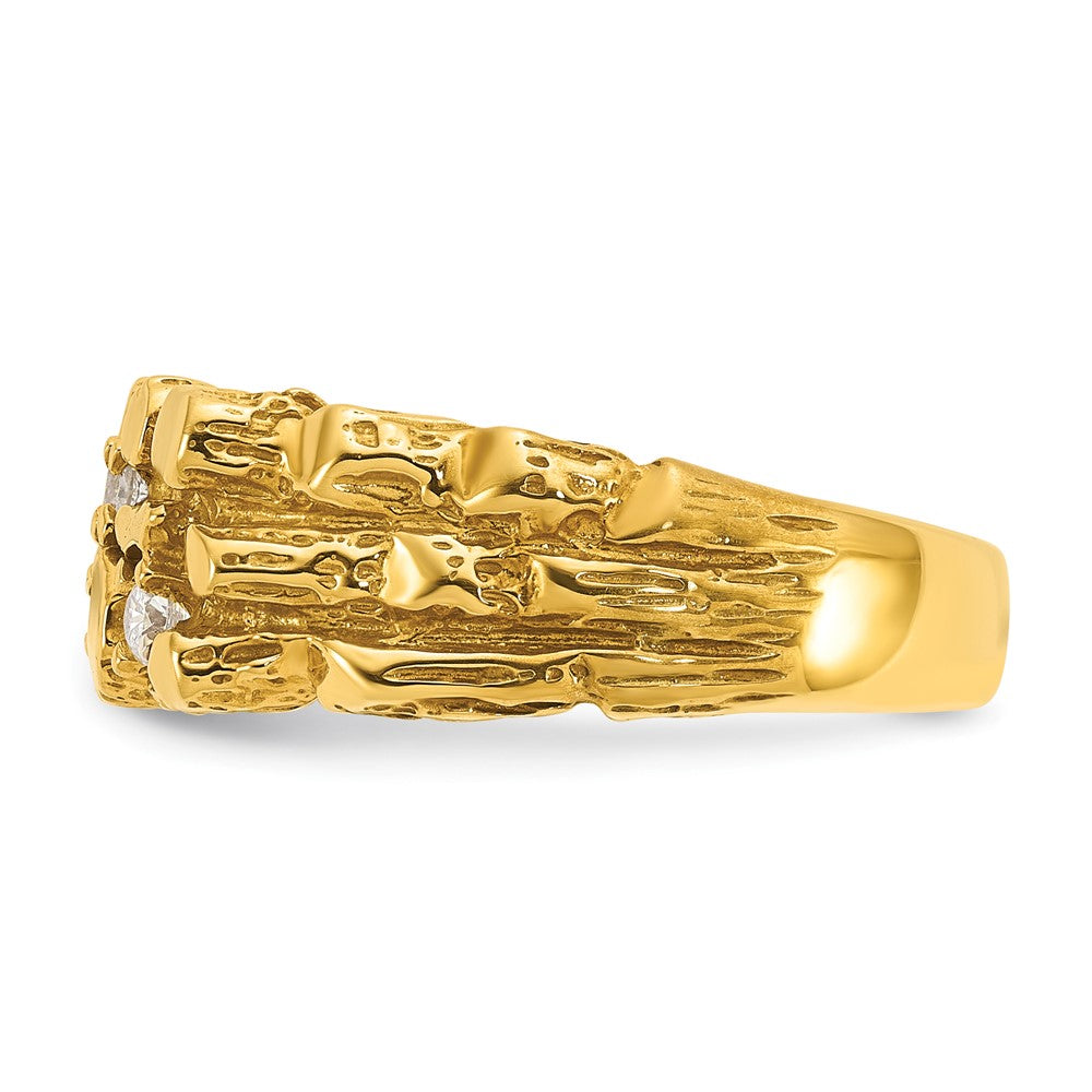 14k IBGoodman Men's 1/3 carat Diamond Nugget Complete Ring (9.35 grams)