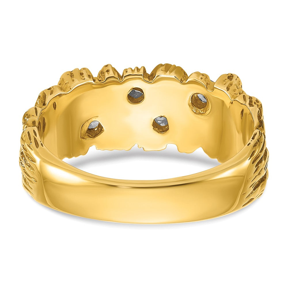 14k IBGoodman Men's 1/3 carat Diamond Nugget Complete Ring (9.35 grams)