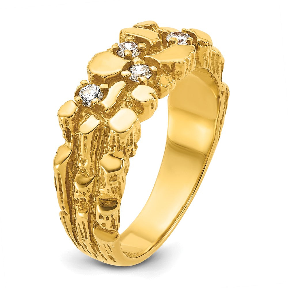 14k IBGoodman Men's 1/3 carat Diamond Nugget Complete Ring (9.35 grams)