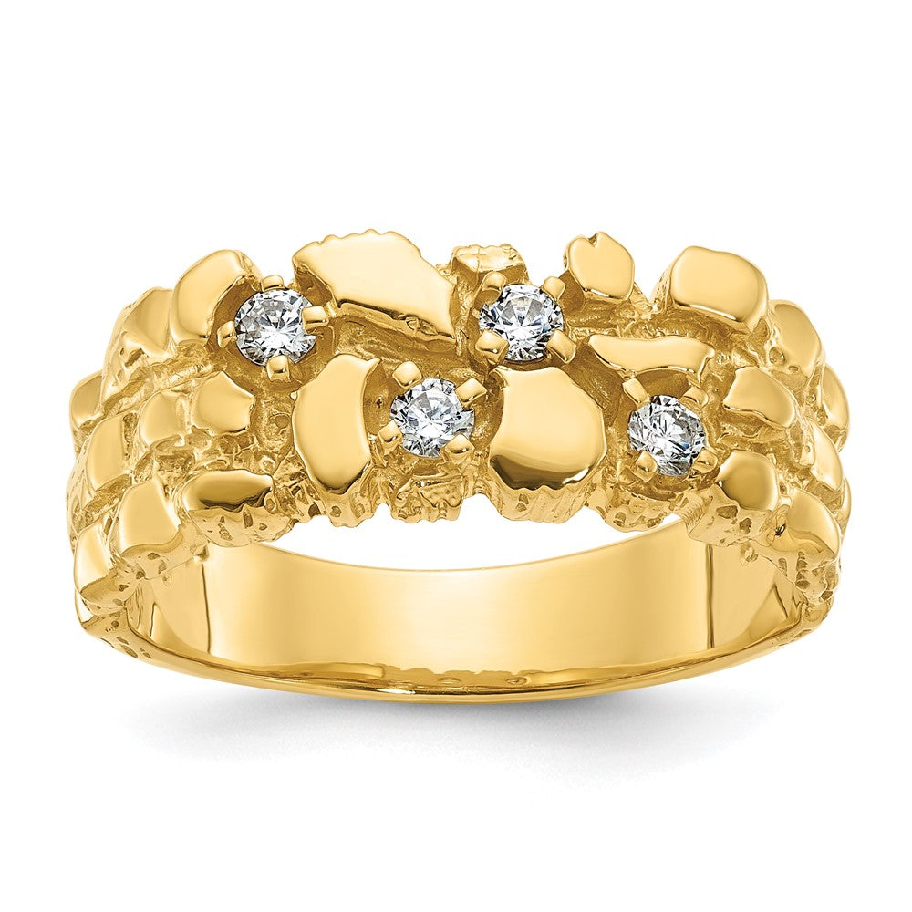 10k IBGoodman Men's Diamond Nugget Complete Ring (8.27 grams)