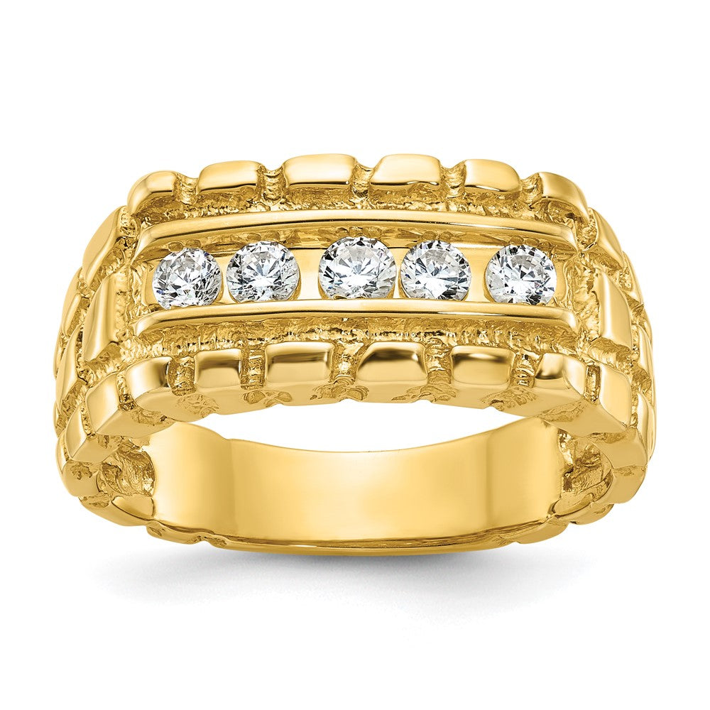 14k IBGoodman Men's 1/3 carat Diamond Nugget Complete Ring (7.83 grams)