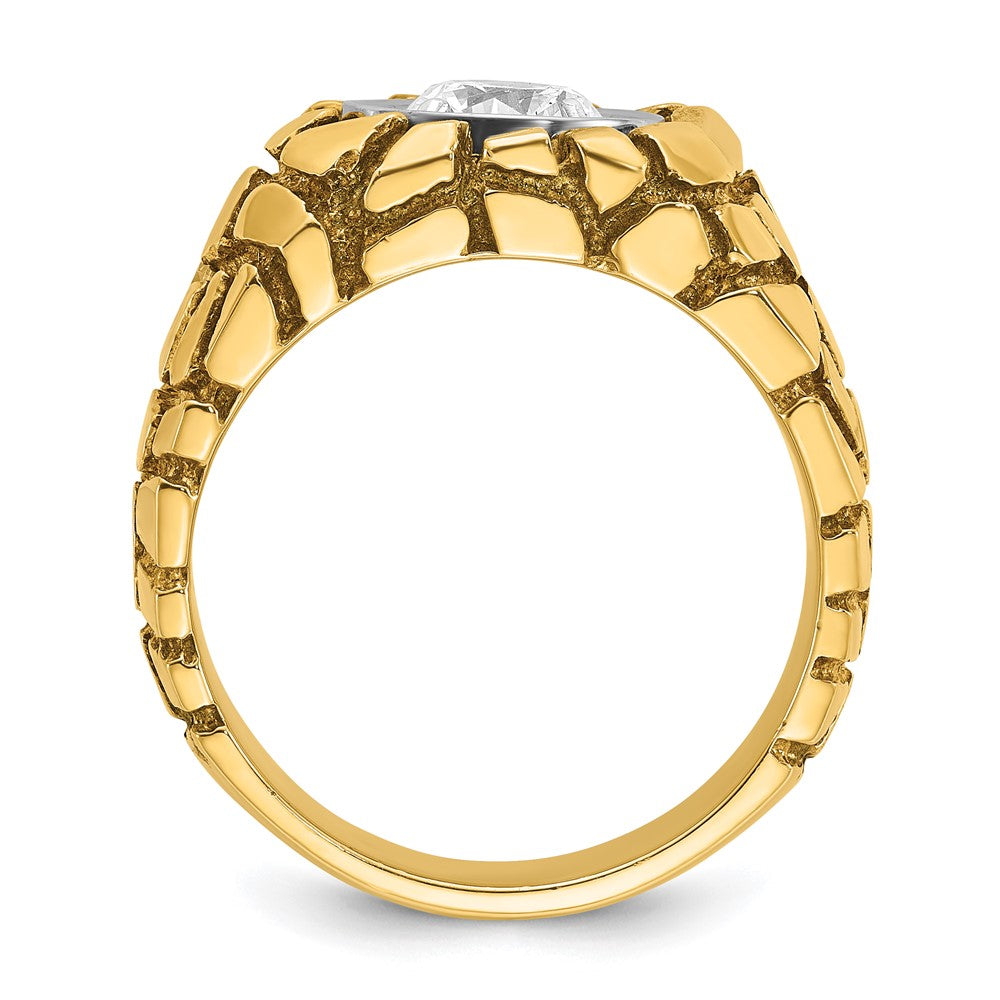 14k Two-tone IBGoodman Men's 1 carat Diamond Nugget Complete Ring (16.77 grams)