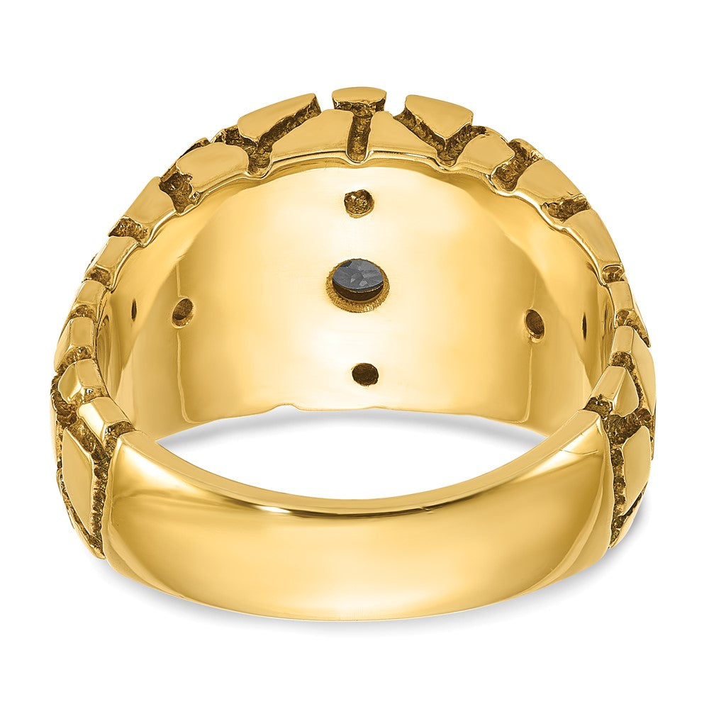 14k Two-tone IBGoodman Men's Diamond Nugget Ring Mounting (16.77 grams)