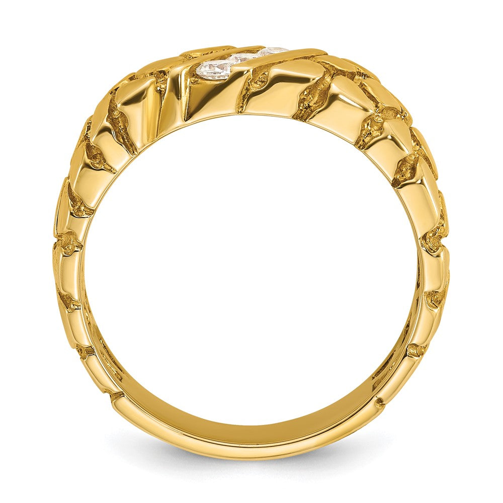 14k IBGoodman Men's Diamond Nugget Ring Mounting (8.57 grams)