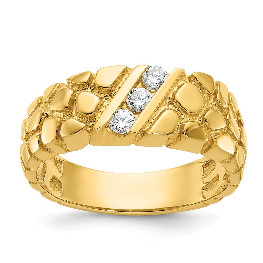 14k IBGoodman Men's 1/4 carat Diamond Nugget Complete Ring (8.57 grams)
