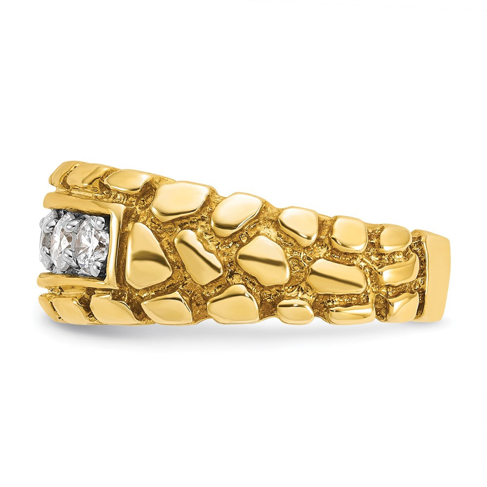 14k IBGoodman Men's 1 carat Diamond Nugget Complete Ring (13.89 grams)