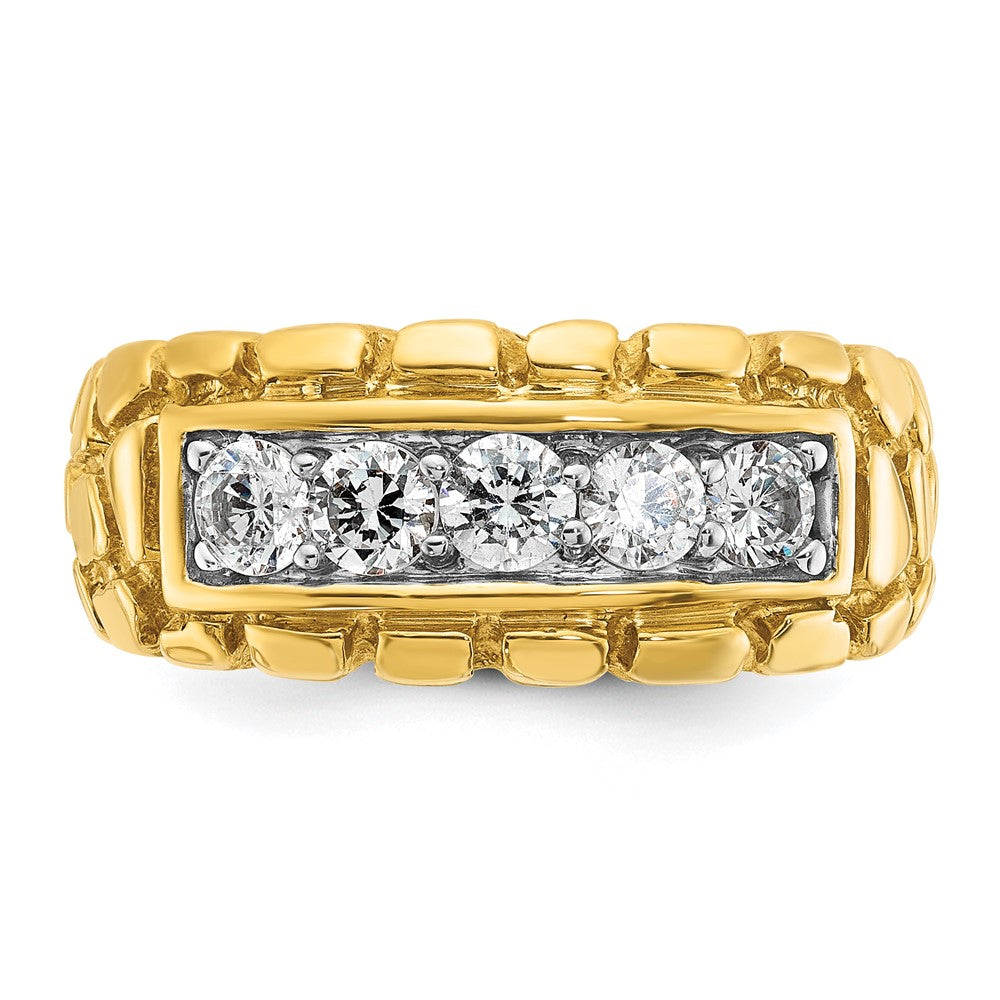 14k IBGoodman Men's 1 carat Diamond Nugget Complete Ring (13.89 grams)