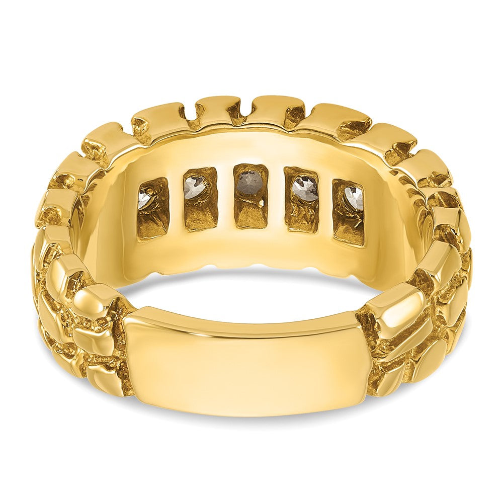 14k IBGoodman Men's 1 carat Diamond Nugget Complete Ring (13.89 grams)